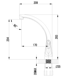 Смеситель для кухни Lemark Luna LM4155C