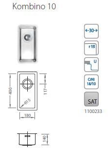 Мойка для кухни Alveus Kombino 10 Satin