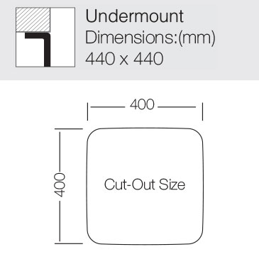 Мойка для кухни TopZero D400 Undermount сталь нержавеющая