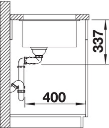 Мойка для кухни Blanco Subline 480/320-U антрацит, InFino