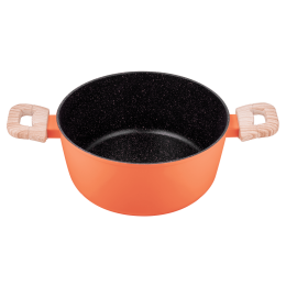 Кастрюля MAUNFELD MARTA MCS41FA06CL из кованого алюминия со стеклянной крышкой, 24 см, 4,1 л.