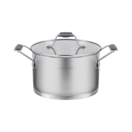 Кастрюля MAUNFELD MADISON MF20MS01CR из нержавеющей стали со стеклянной крышкой, 16 см, 1,9 л.