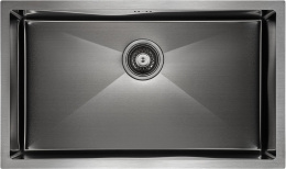 Мойка для кухни Paulmark Valde PM217444-GM, вороненая сталь, PVD