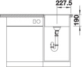 Мойка для кухни Blanco Dalago 45-F антрацит, клапан-автомат