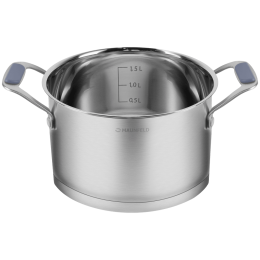Кастрюля MAUNFELD MADISON MF20MS01CR из нержавеющей стали со стеклянной крышкой, 16 см, 1,9 л.