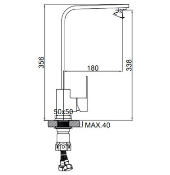Смеситель для кухни Ledeme H733 L74033 нерж.сталь