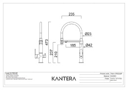 Смеситель для кухни Kantera Crystal 32 KTR032-BR (Brushed)
