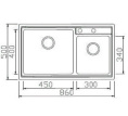 Мойка для кухни Seaman Eco Roma SMR-8650B, без отверстий
