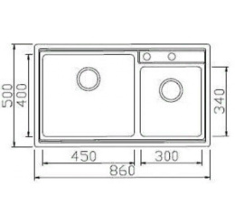 Мойка для кухни Seaman Eco Roma SMR-8650B, без отверстий