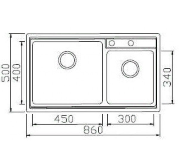 Мойка для кухни Seaman Eco Roma SMR-8650B, без отверстий