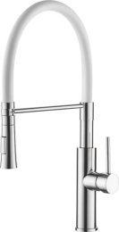 Смеситель для кухни с гибким изливом Ledeme L4097-3 белый