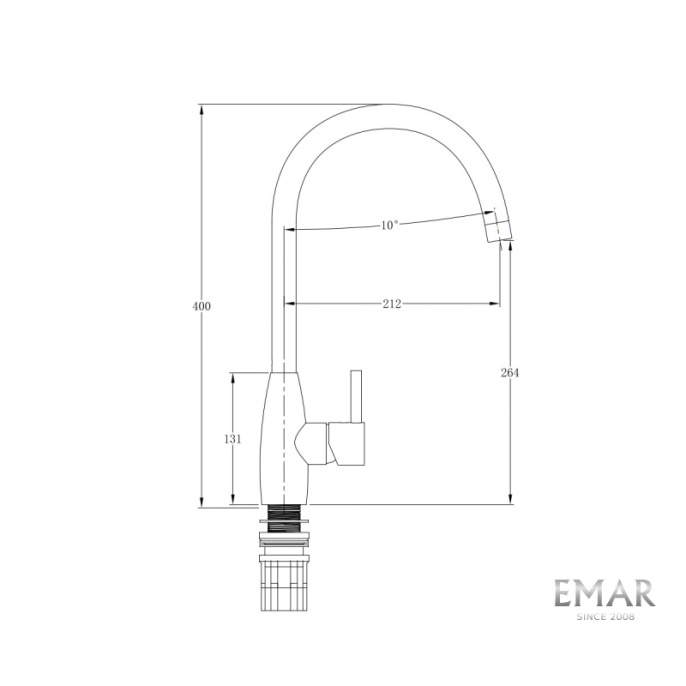Смеситель для кухни Еmar ЕС - 3022 Steel