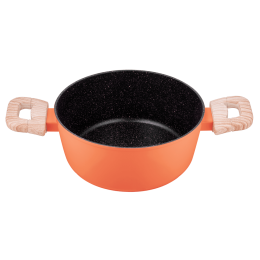 Кастрюля MAUNFELD MARTA MCS22FA06CL из кованого алюминия со стеклянной крышкой, 20 см, 2,2 л.