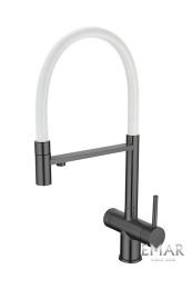 Смеситель для кухни Emar ЕС - 7024WHT PVD Dark