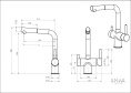 Смеситель для кухни Emar EC-7026 PVD Dark