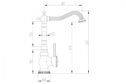 Смеситель для кухни Zorg Antic A 305K-BR
