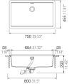 Мойка для кухни Schock Greenwich 80 Cristadur серебристый камень