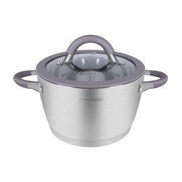 Кастрюля MAUNFELD LEONA MF30LN01CR из нержавеющей стали со стеклянной крышкой, 18 см, 2,4 л.