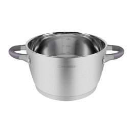 Кастрюля MAUNFELD LEONA MF30LN01CR из нержавеющей стали со стеклянной крышкой, 18 см, 2,4 л.