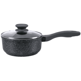 Ковш MAUNFELD GRETA MF18GRTT01SP из литого алюминия со стеклянной крышкой, 18 см, 1,6 л