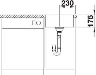Мойка Blanco Zerox 400-IF/A Durinox® отводная арматура InFino®