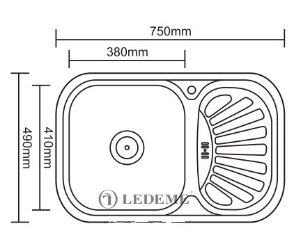 Мойка для кухни Ledeme L97549-L глянцевая