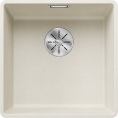 Мойка Blanco Subline 400-F мягкий белый, отводная арматура InFino®