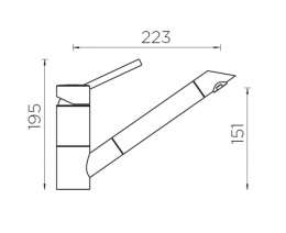 Смеситель для кухни Schock SC-200-D Cristalite колорадо/хром