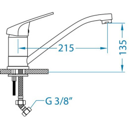 Смеситель для кухни Genesis by Alveus GM 210 G11 Arctic