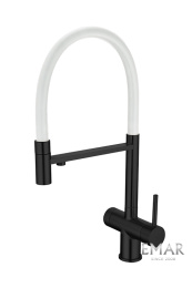 Смеситель для кухни Emar ЕС - 7024WHT Black