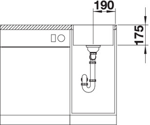 Мойка Blanco Zerox 340-IF Durinox® отводная арматура InFino®