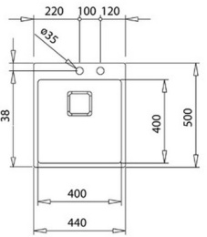 Мойка для кухни Teka Forlinea RS15 40.40, полированная