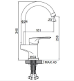 Смеситель для кухни Ledeme H25 L4025 хром