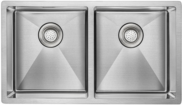 Мойка для кухни Paulmark Twin PM237844-BS, брашированная нерж. сталь