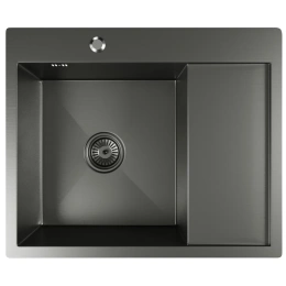 Мойка для кухни MIXLINE PRO 60х50 правя чаша черный графит