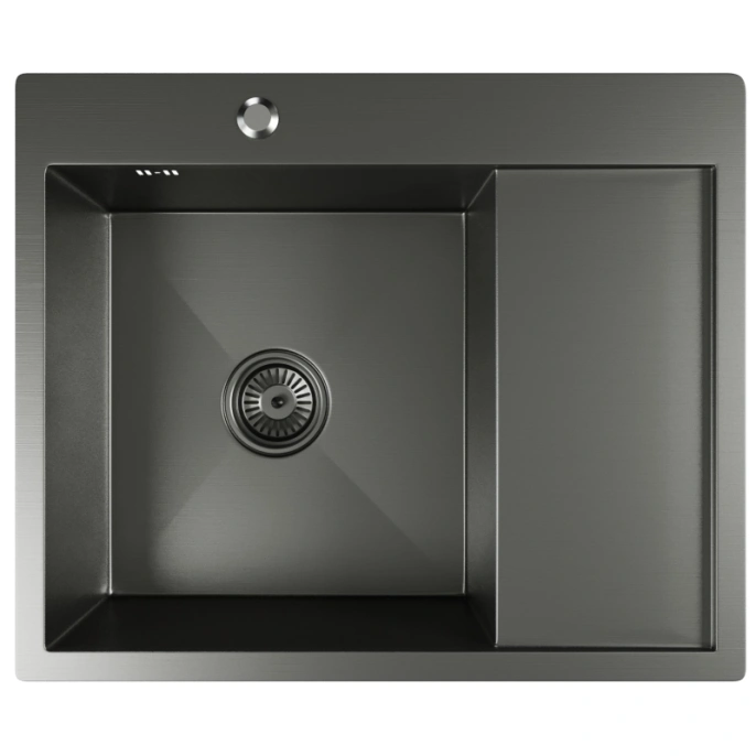Мойка для кухни MIXLINE PRO 60х50 правя чаша черный графит