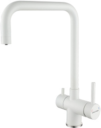 Смеситель для кухни Paulmark Wetter We213030-WH белый матовый