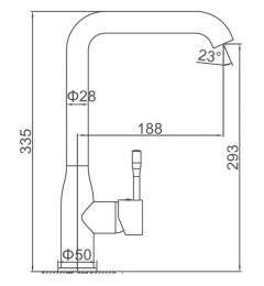 Смеситель для кухни Ledeme L4698-300 песочный