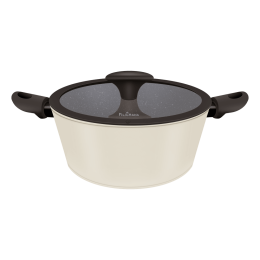 Кастрюля FILIGRANA EDDA FG20EDD01CS из кованого алюминия со стеклянной крышкой, 20 см