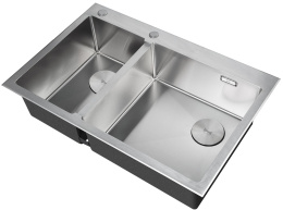 Мойка для кухни Zorg Lux 78-2-51-R Inox с накладкой