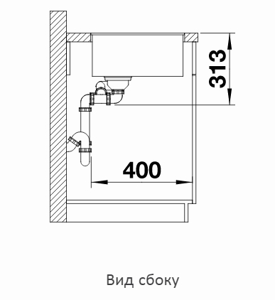 Мойка Blanco Subline 340/160-F черный, отводная арматура InFino®