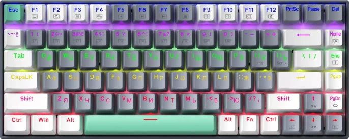 ПРОВОДНАЯ ИГРОВАЯ КЛАВИАТУРА MACHENIKE K500 B84 GREY SE
