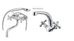 Комплект смесителей KAISER Carlson Lux 11255+11061 хром
