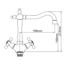 Смеситель для кухни Ledeme L4019C