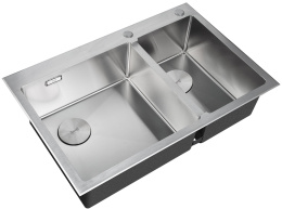 Мойка для кухни Zorg Lux 78-2-51-L Inox с накладкой