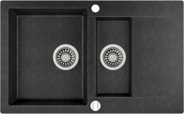 Мойка для кухни Teka Clivo 60 B-TQ black metallic, клапан-автомат