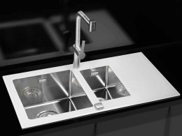 Мойка для кухни Alveus Karat 20 белый 860X500 правая, клапан-автомат