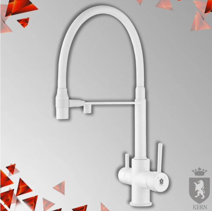 Смеситель для кухни Kern 2074 White