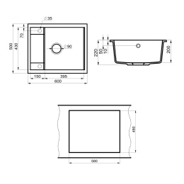Мойка для кухни Point Римо 60 PN3010AL, серый