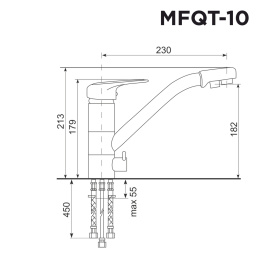 Кухонный смеситель MAUNFELD MFQT-10W кремовый